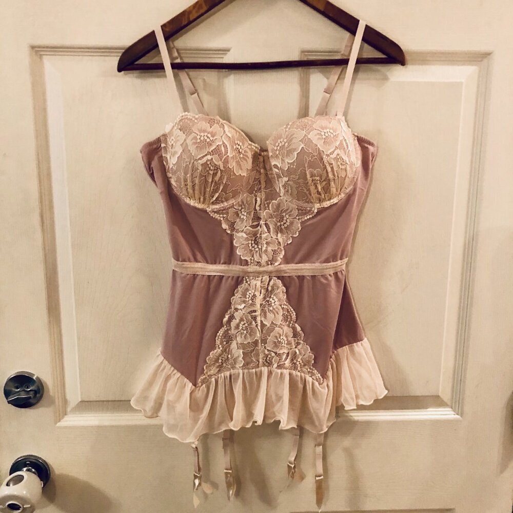 🔴 UNAVAILABLE 🔴  Lingerie Babydoll Lace Underwire Garter Boudoir Coquette - Picture 3 of 11